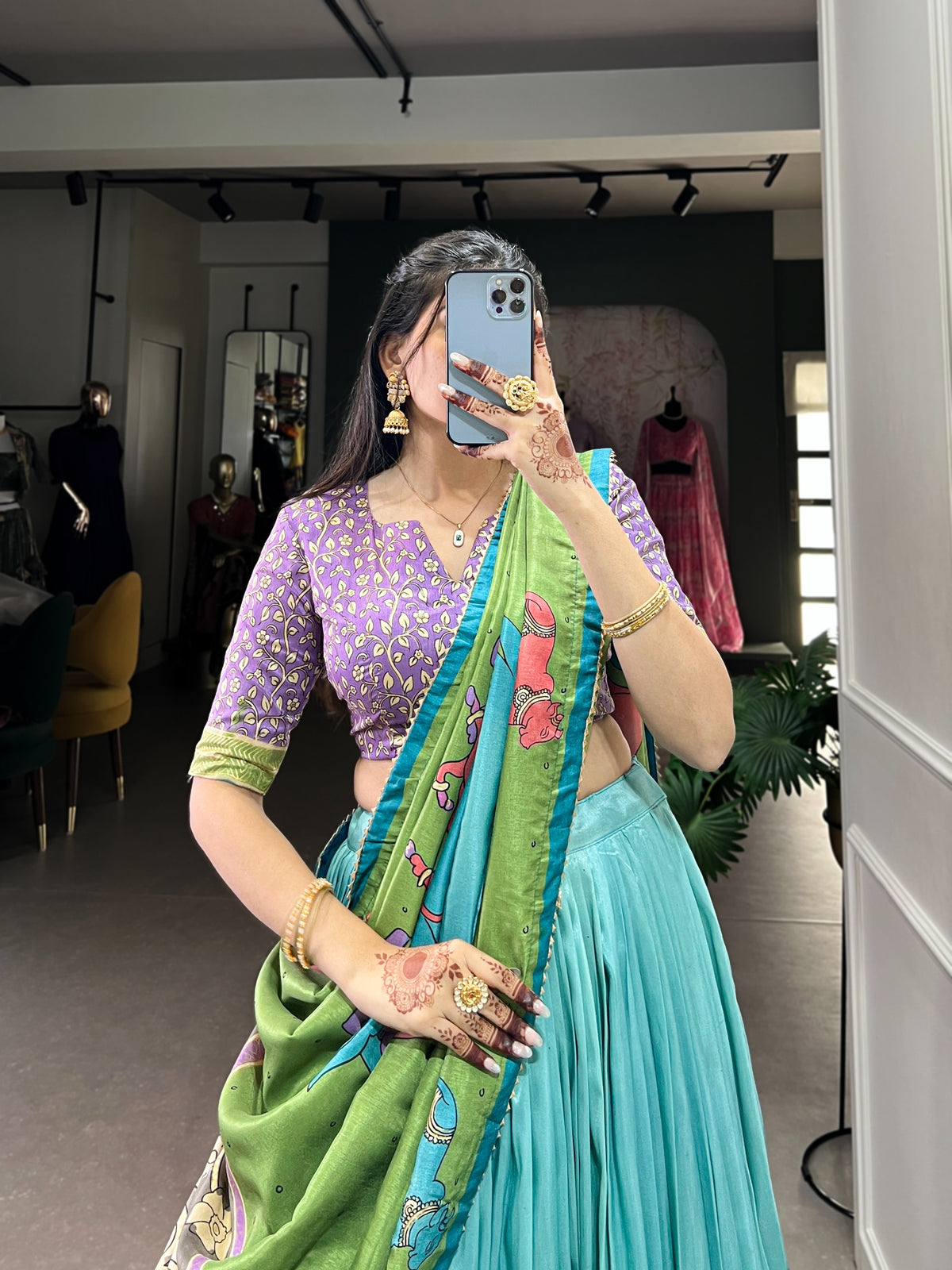 Tussar Silk glow Lehnga choli