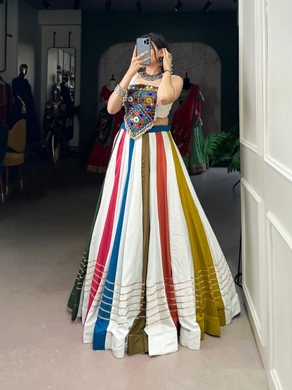 Multicolor Mirror Work Lehenga Choli