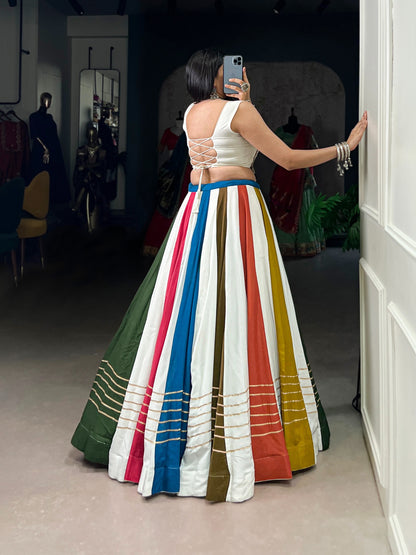 Multicolor Mirror Work Lehenga Choli