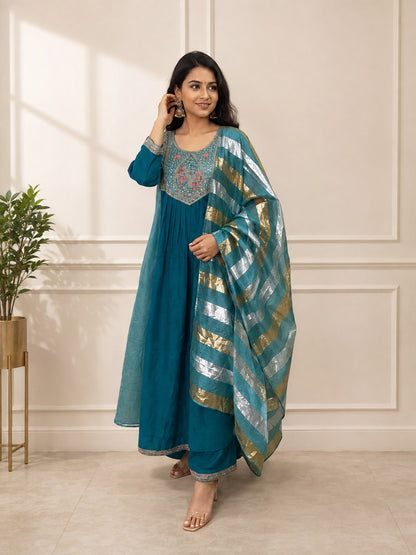 Premium Embroidered Anarkali Kurti Set