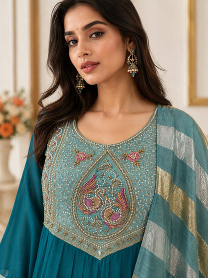 Premium Embroidered Anarkali Kurti Set