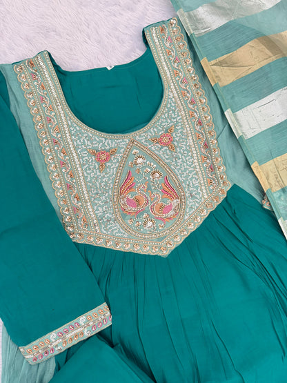 Premium Embroidered Anarkali Kurti Set