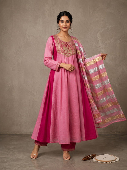 Premium Embroidered Anarkali Kurti Set