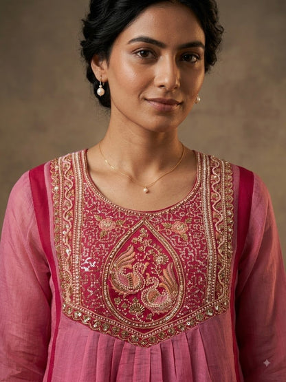 Premium Embroidered Anarkali Kurti Set