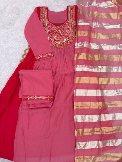 Premium Embroidered Anarkali Kurti Set