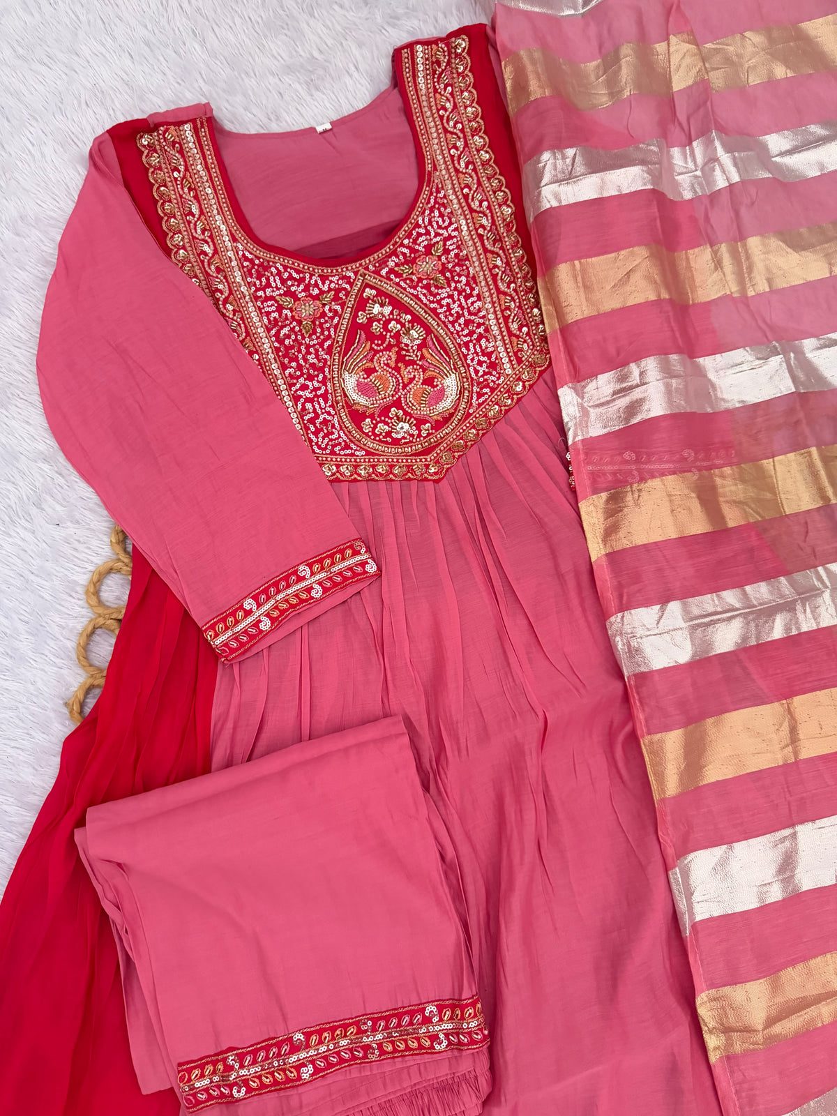 Premium Embroidered Anarkali Kurti Set
