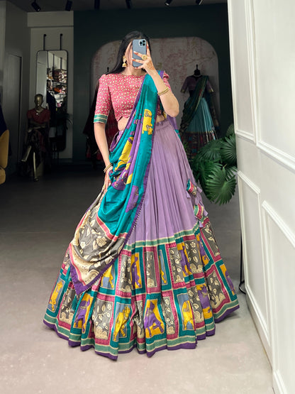 Tussar Silk glow Lehnga choli