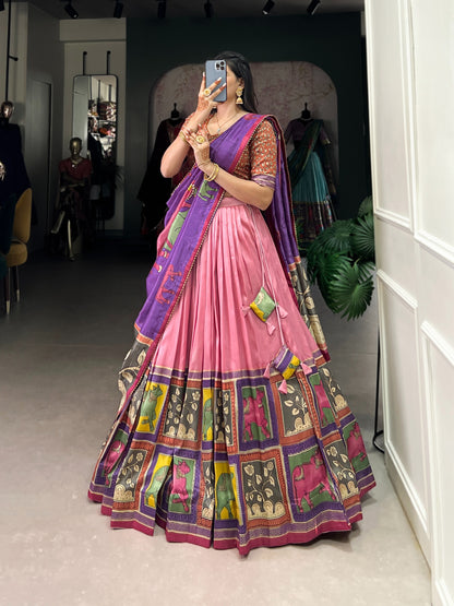 Tussar Silk glow Lehnga choli
