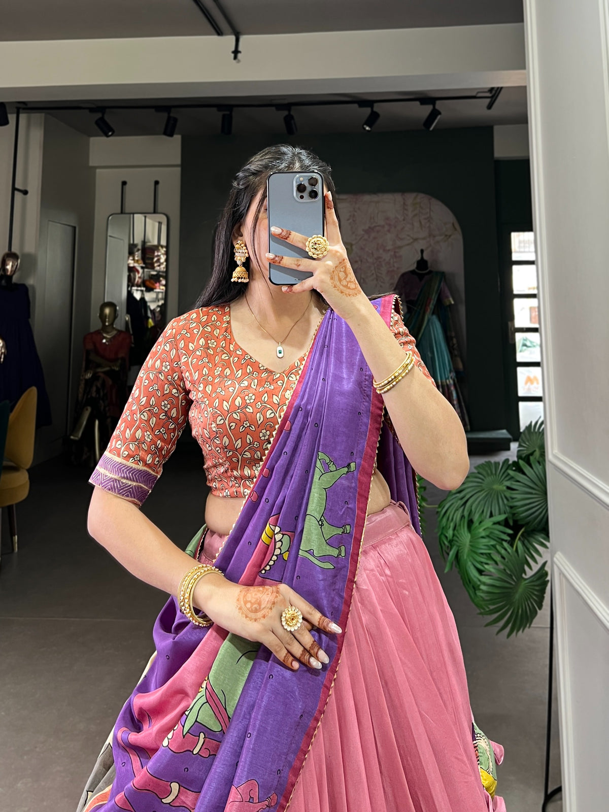 Tussar Silk glow Lehnga choli